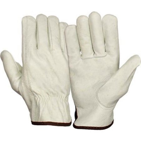 PYRAMEX Value Cow Leather Driver Gloves with Keystone Thumb, Size Small - Pkg Qty 12 GL2001KS